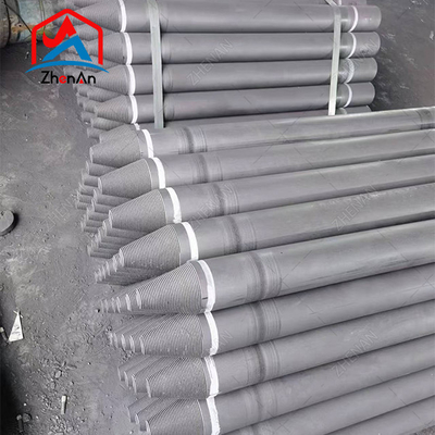 Dia 75mm-700mm L1800-2700mm UHP HP RP Electrodo De Grafito গ্রাফাইট ইলেকট্রোড 4tpi 4tpil স্তনবৃন্ত জন্য Eaf Lf